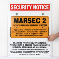 MARSEC Flip Placard