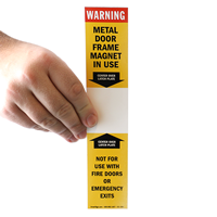 Warning Metal Door Frame Magnet