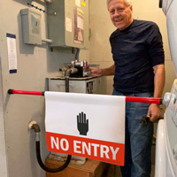 Door Barricade Sign: No Entry