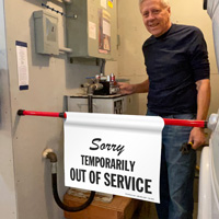 Out of service door barricade