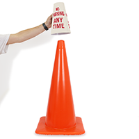 No Parking Cone Message Collar Sign