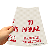 Cone Message Collar Parking Sign