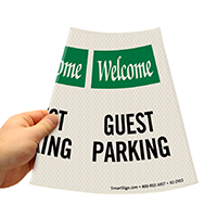 Cone Message Collar Parking Sign