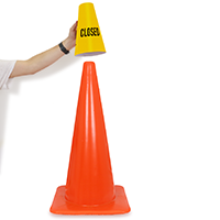 Cone Message Collar Closed Parking Sign