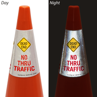 Dead End No Thru Traffic Cone Message Collar