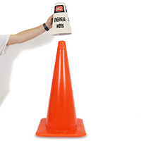 Danger Overhead Work Cone Message Collar