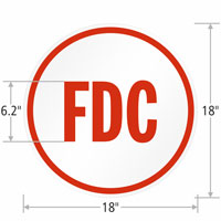 NFPA 170 FDC Sign