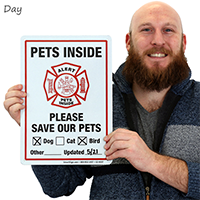 Pets Inside Sign