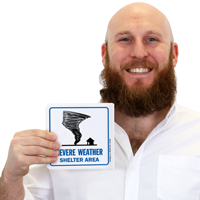 Severe Weather Shelter Area Sign
