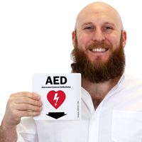 Projecting AED Sign