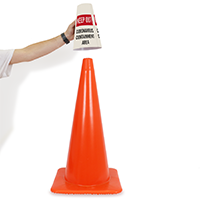 Barrier cone message collar