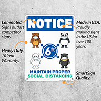 Social distancing reminder