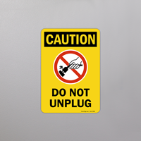 Caution: Vaccine Storage Safety Sign