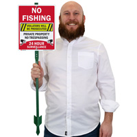 No Fishing Zone Surveillance Sign