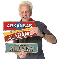 Vintage Alaska State Pride Sign