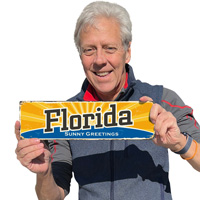 Retro Style Florida Sign: Sunny Greetings
