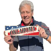 Welcome Sign: Oklahoma, Land of the Red Man