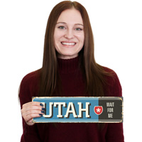 Wait for me vintage Utah sign