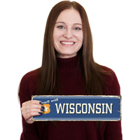 Vintage Wisconsin state pride sign