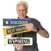 Retro Wisconsin-themed wall decor