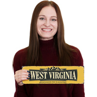 Vintage WV Sign: Mountaineers Free