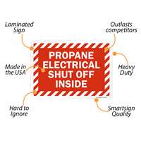 Safety Sign for Propane Shut Off