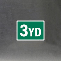 Trash bin and dumpster label: 3-yard