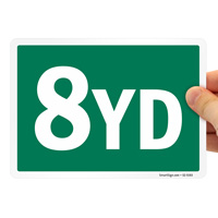8 yard label for containers and dumpster