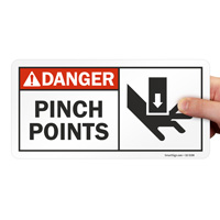 Pinch Points ANSI Danger Sign