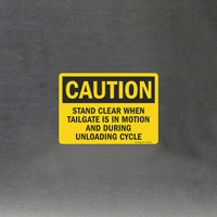 Caution: Moving tailgate