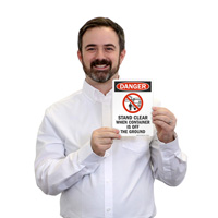 Safety Alert: Container Raised - Maintain Distance