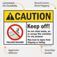 Warning: Container Climb and Occupancy Prohibited