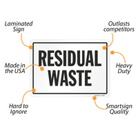 Vehicle Safety Decal for Residual Waste