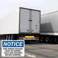 Safety Reminder: Side Tailgate Must Be Opened