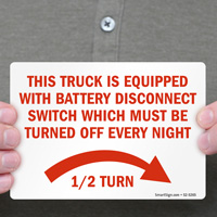 Truck safety Battery disconnect switch