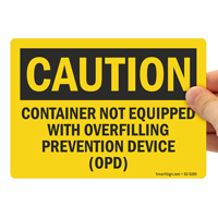 Overfilling Prevention Sign