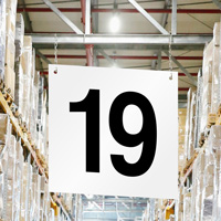Hanging aisle sign number 19