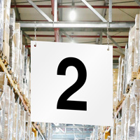 Hanging aisle sign number 2