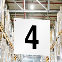 Hanging Aisle Sign Number 4