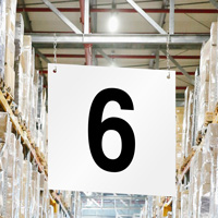 Hanging Aisle Sign Number 6