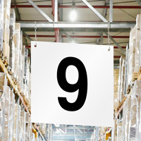 Hanging Aisle Sign Number 9