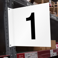 Projecting Aisle Sign Number 1 Directional Marker