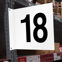 Aisle identification sign #18