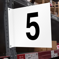Projecting Aisle Sign Number 5 Directional Marker