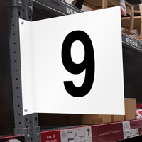 Projecting Aisle Sign Number 9 - Directional Marker