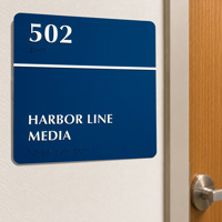 Add Own Number And Room Name Braille Sign