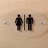 Unisex Restroom Symbol Sign