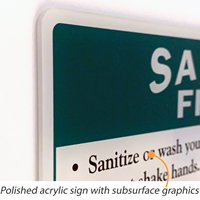 Office safety sign for covid prevention