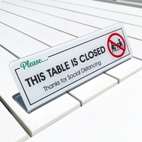 Please This Table Is Closed Social Distancing Desk Sign