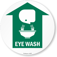 SlipSafe™ Eye Wash Floor Marker